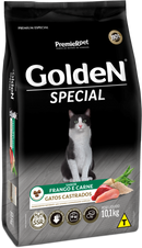 Ração Golden Special Gatos Castrados Frango e Carne 10,1kg