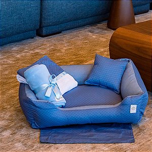 Enxoval Drops Blue Tamanho M Para Cães Mr.Puppy