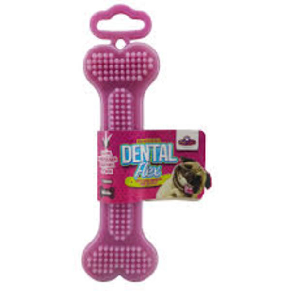 Osso Mordededor Dental Flex Para Cachorro Brinquedo Rosa