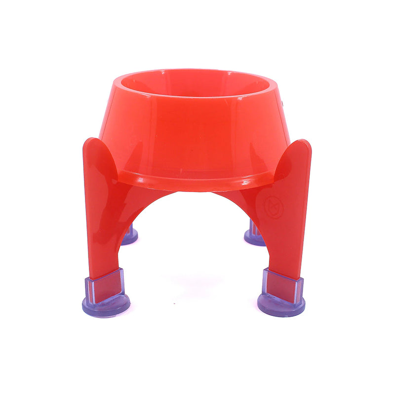 Comedouro Vermelho Elevado Alto - Com Suporte 300ml