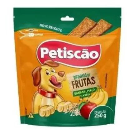 Bifinho De Frutas Mastigável Banana, Maçã E Aveia 250g Petiscão
