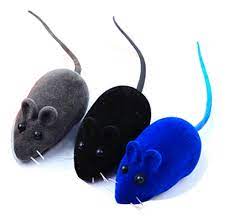 Brinquedo Kit com 3  Ratinhos para Gatos - Cores Variadas