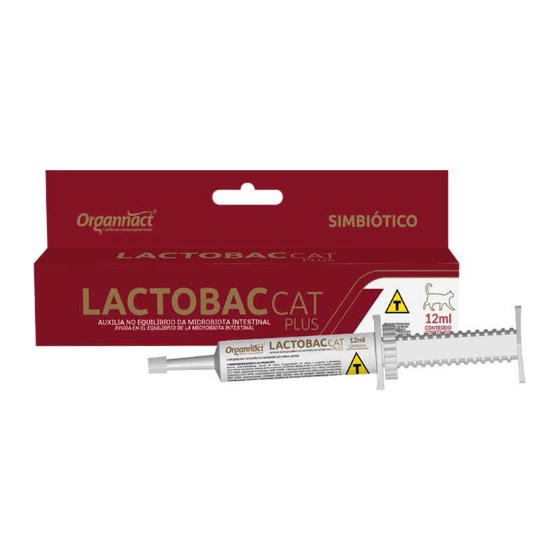 Lactobac Cat Plus Organnact Suplemento Vitamínico 12g