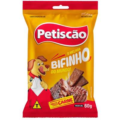 Bifinho Petiscão Tablete Sabor Carne 60g