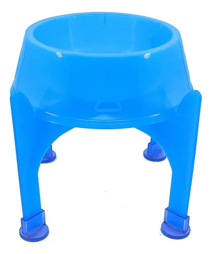Comedouro Azul Elevado Alto - Com Suporte 750ml
