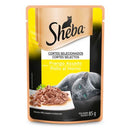 Ração Úmida Sheba Gatos Adultos Sachê Frango Assado 85g