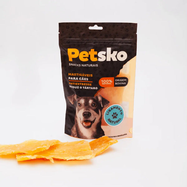 Petiscos Mastigáveis Para Cães Ligamento Bovino - 3 Unidades
