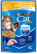 Ração Úmida Cat Chow Sachê Castrados Peixe ao Molho 85g