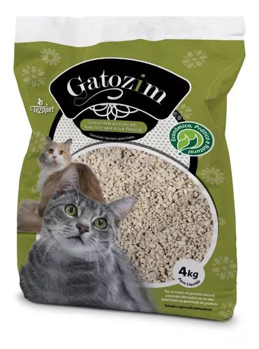 Gatozim Premium Areia Higiênica Granulada Para Gatos 4kg