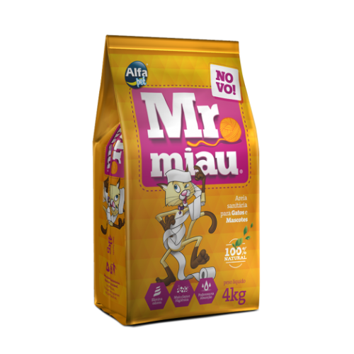 Mr.Miau Areia Higiênica Para Gatos 4kg