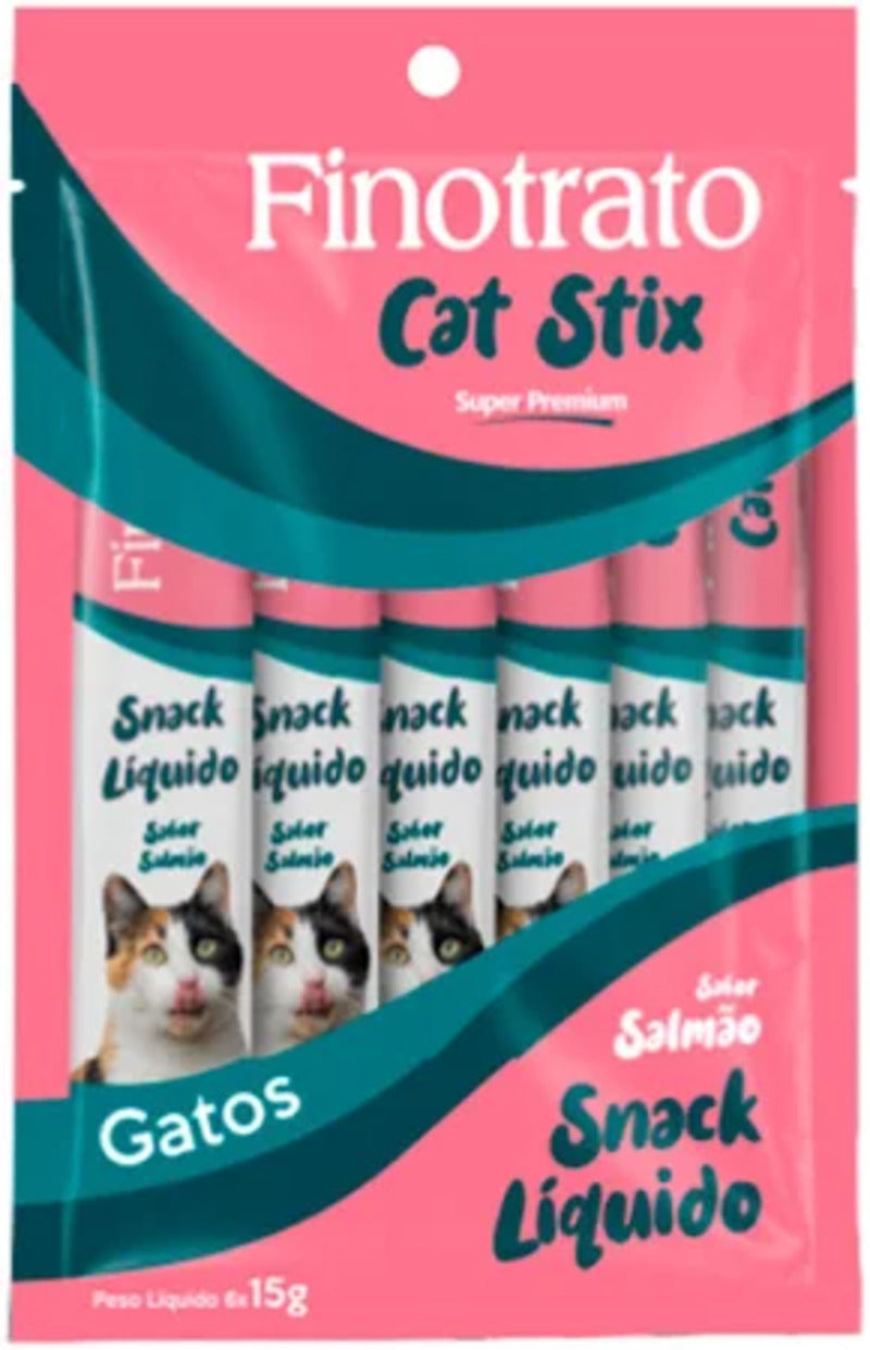 Petisco Finotrato Cat Stix Salmão para Gatos