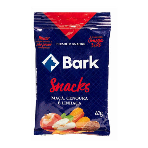 Snacks Bark Maçã, Cenoura e Linhaça Para Cães 60g