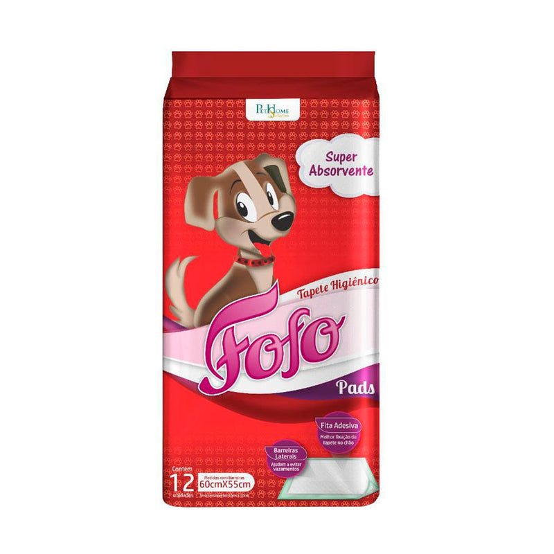 Tapete Higiênico Fofo Pads 60x55cm Com 12 Unidades