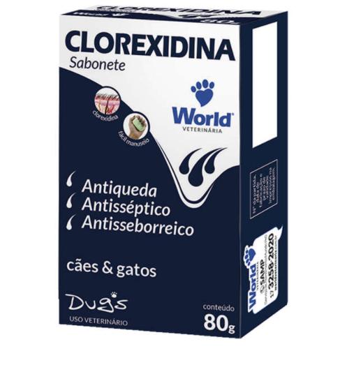 Sabonete Clorexidina World Para Cães e Gatos 80g