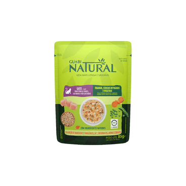 Guabi Natural Gatos - Frango, Cereais Integrais e Vegetais 85g