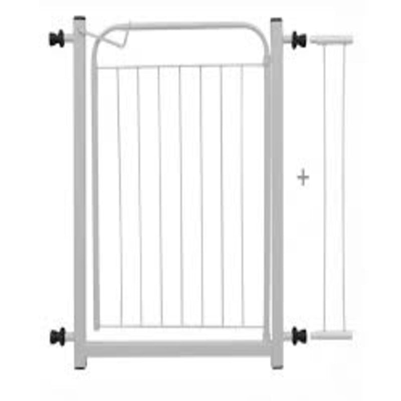 Portão Pet Aramado Com Prolongador 10cm Branco Aço Mix