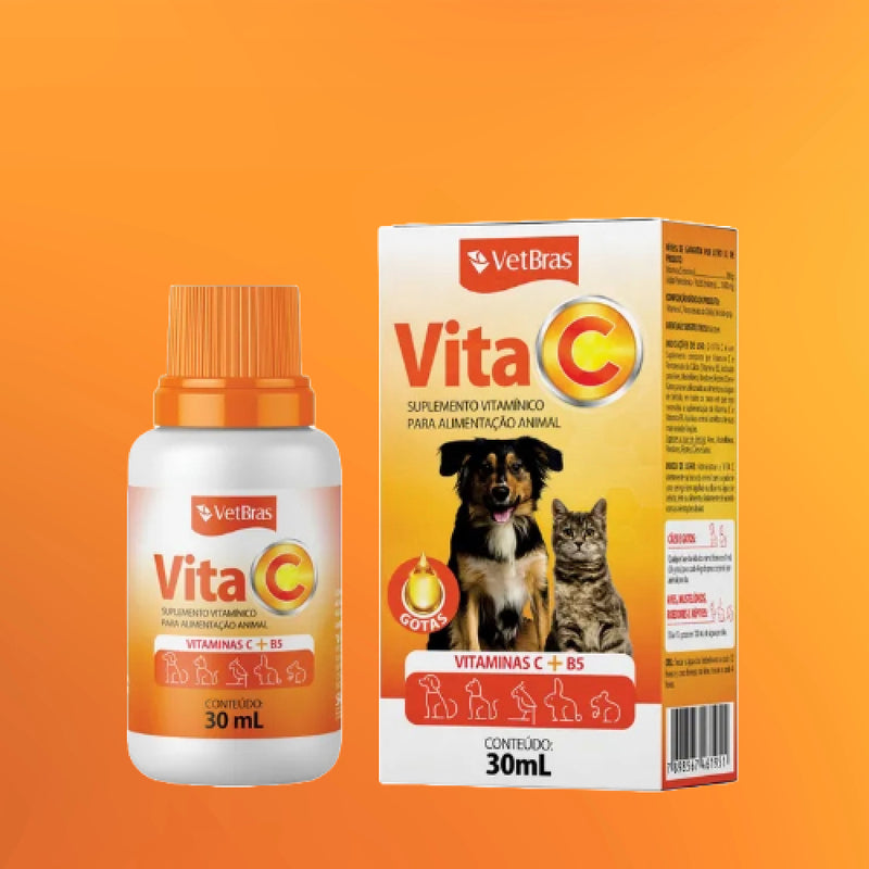 Vita C 30ml Vitamina C+ B5 Suplemento Para Pets Vetbras