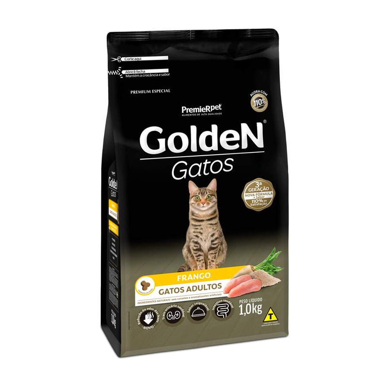 Ração Golden Gatos Adultos Sabor Frango 10,1kg