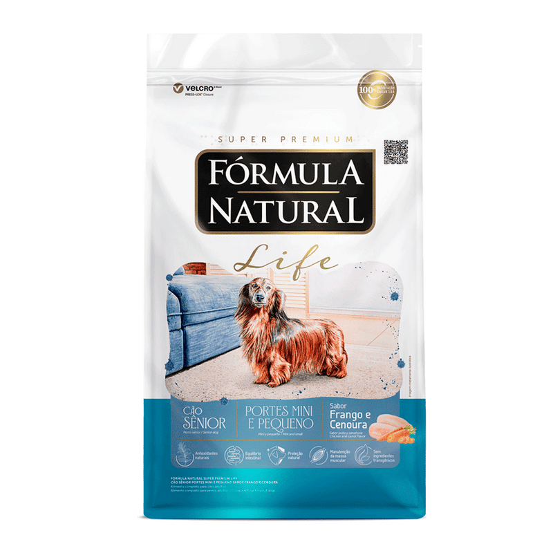Ração Fórmula Natural Life Cães Sênior Mini e Pequenos 1kg