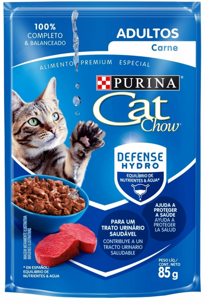 Purina Cat Chow Sachê Adultos Carne ao Molho 85g