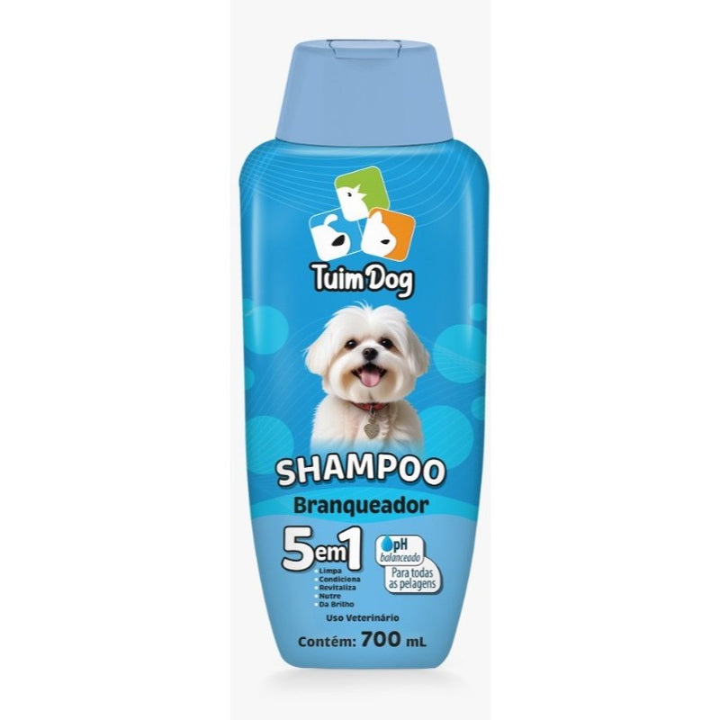 Shampoo Tuim Dog Branqueador 700ml Pet Cães - 5 em 1