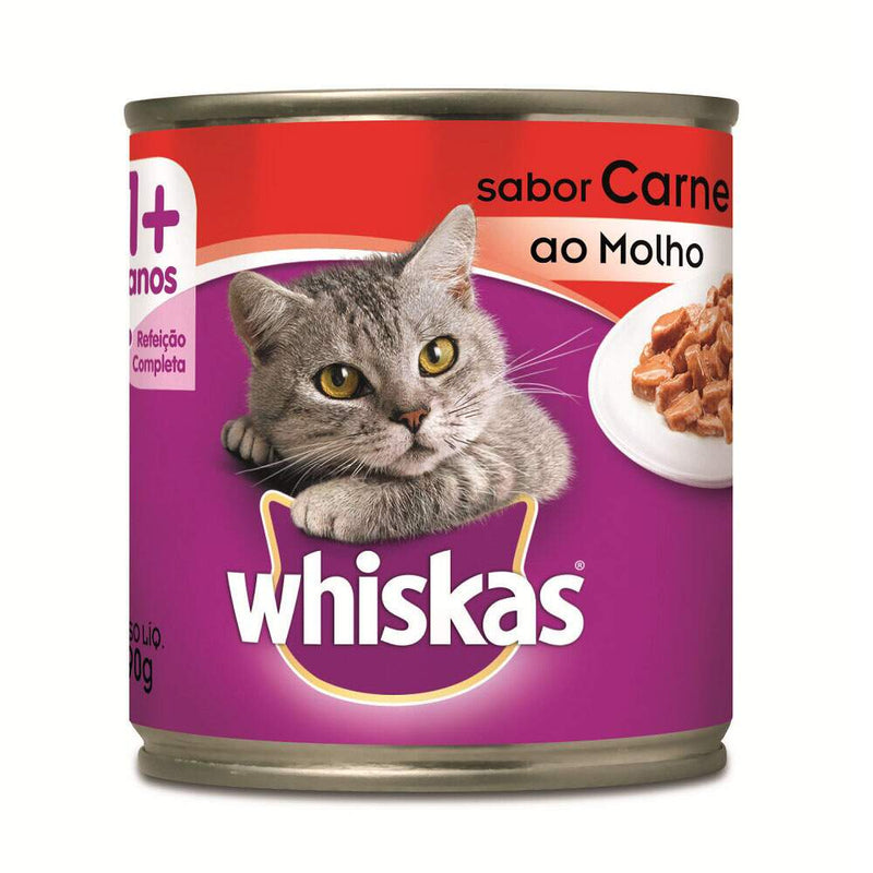 Ração Úmida Whiskas Carne  Lata