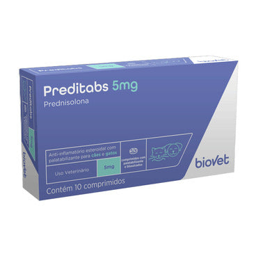 Anti-inflamatório Biovet Preditabs para Cães e Gatos - 5 mg