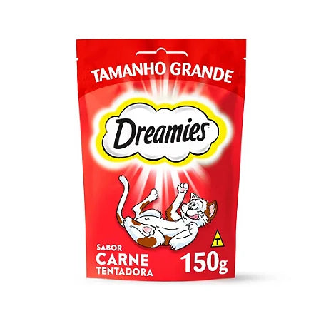 Petisco Dreamies Carne Para Gatos Adultos 150g