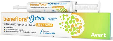 Suplemento Alimentar Avert Beneflora Derme 30g para Cães e Gatos