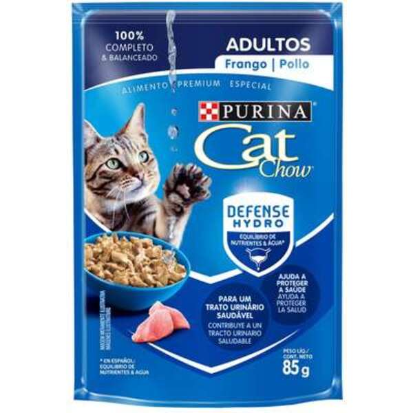 Ração Úmida Cat Chow Adultos Frango Ao Molho 85g