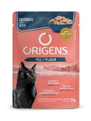 Ração Úmida Origens Pele e Pelagem Gatos Castrados Atum 85g