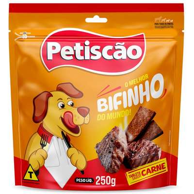 Bifinho Petiscão Tablete Sabor Carne 250g