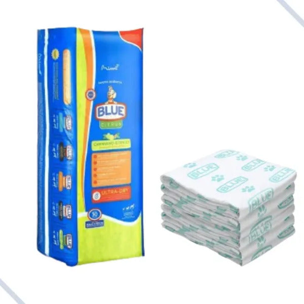 Tapete Higiênico Blue Citrus 82x60cm para Cães 30 unidades