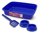 Kit Gato Bandeja Tradicional 4 Peças Azul Murano