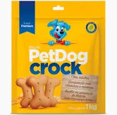 Biscoito Pet Dog Crock Tradicional para Cães 1Kg
