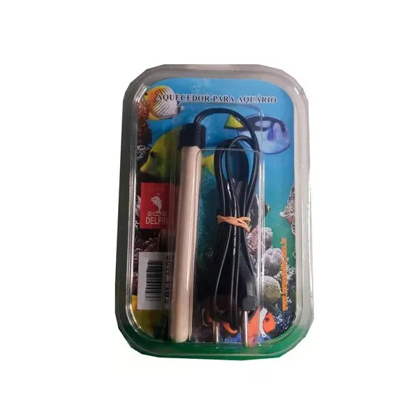 Aquecedor Para Peixe 50w Aquario Até 50 Litros Delfín
