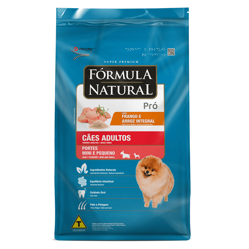 Ração Fórmula Natural Pró Frango e Arroz Integral Cães Adultos Mini e Pequenos 1kg