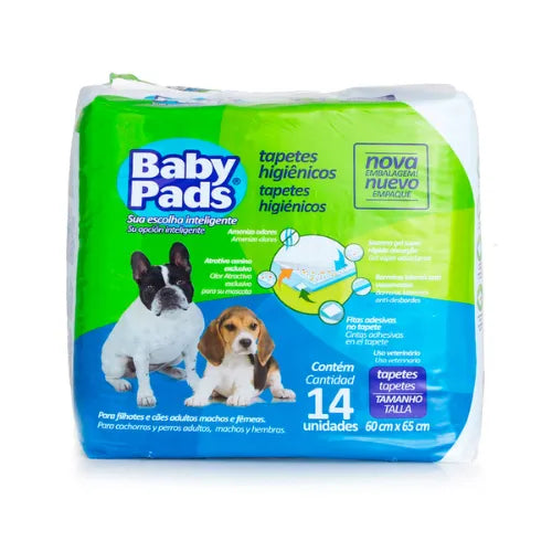 Tapete Higiênico Baby Pads 60x65cm Petix 14 Unidades