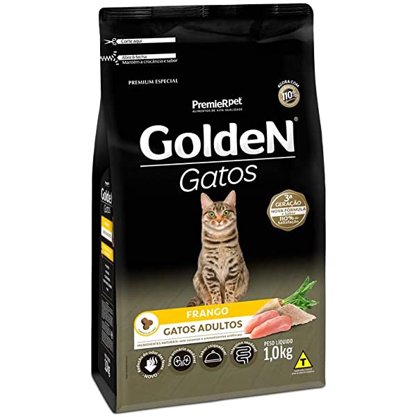 Ração Golden Gatos Adultos Sabor Frango 1kg