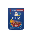 Ração Úmida Faro Gatos Adultos Sabor Carne Ao Molho 85g