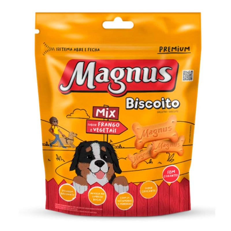 Biscoito Magnus Mix Sabor Frango e Vegetais Para Cães 1kg