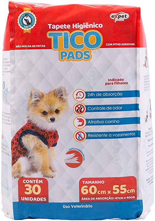 Tapete Tico Pads 60cm x 50cm C/30unidades