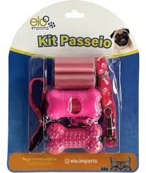 Kit Passeio Para Cães Elo Imports - Cores Variadas