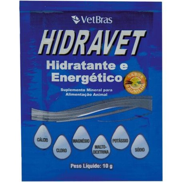 Hidravet Eletrolítico Hidratante e Energético VetBras 10g