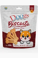 Biscoito Doogs para Cães Adulto Raças Pequenas - Sabor Carne Assada 200g