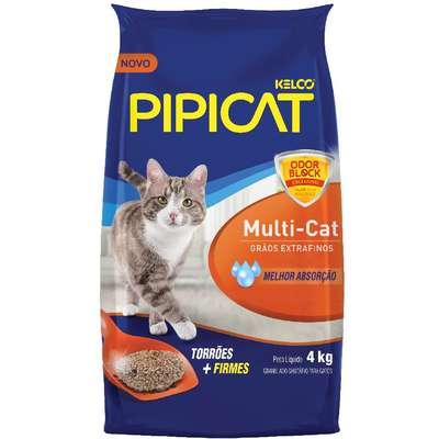 Areia Pipicat Multi-Cat para Gatos 4 kg