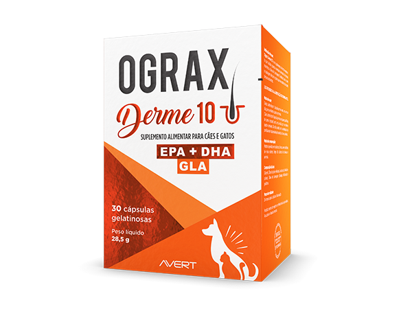 Ograx Derme 10 Suplemento Alimentar P/Cães E Gatos 30 Cáp.
