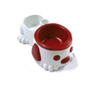 Comedouro Bebedouro Duplo Garrafa Cães Gatos N.2 Vermelho