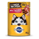 Ração Úmida Pedigree High Protein Cães Adultos Carne E Frango 85g