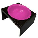 Comedouro Elevado Furacão Pet Plástico Rosa para Gatos 250ml